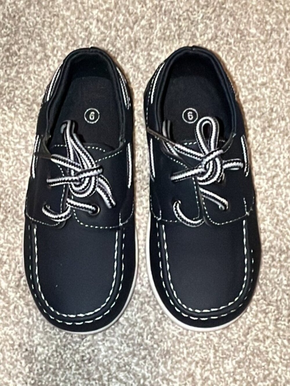Boys Navy Boat Shoes Lace Up Loafers Size 9 New in Box